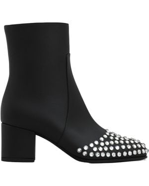 Alaïa Alaïa Strass Ankle Boots - Black