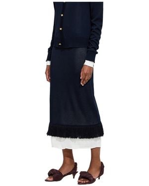 Bottega Veneta Double Knit Skirt - Blue