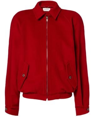 Magda Butrym Wool Bomber Jacket - Red