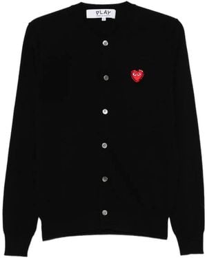 COMME DES GARÇONS PLAY Heart-Logo Cardigan - Black