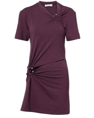 Rabanne Cutout Cotton-Blend Jersey Minidress - Purple