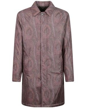 Etro Paisley Pattern Coat - Brown