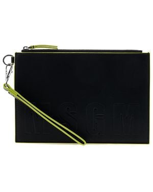 MSGM Zippered Clutch - Black