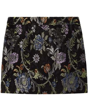Chloé Floral-Jacquard Mini Skirt - Black