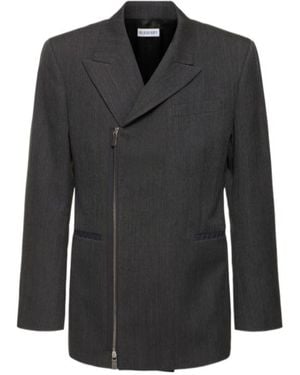 Burberry Zippered Suit Coat - Black