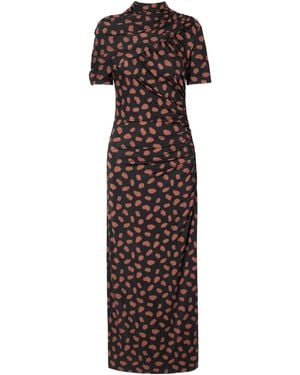 Johanna Ortiz Printed Jersey Midi Dress - Brown