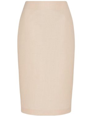 The Row Wool Zipper Skirt - Natural