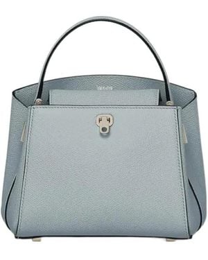 Valextra Brera Micro Crossbody Bag - Blue