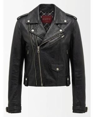 Gucci Soft Shiny Leather Jacket - Black