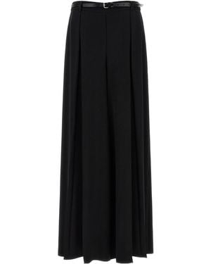 P.A.R.O.S.H. Wide-Leg Casual Pants - Black