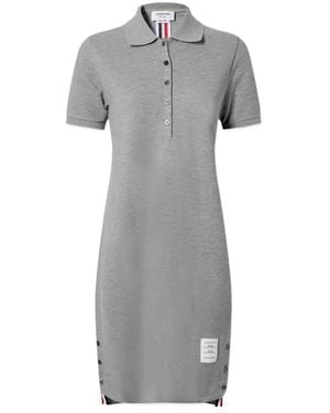 Thom Browne Asymmetric Hem Mini Polo Dress - Grey