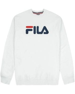 Fila Logo Print Sweater - White
