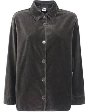 Aspesi Snap-Button Long-Sleeve Casual Jacket - Black