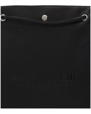 Saint Laurent Universite Flat Crossbody Bag - Black