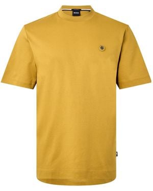 BOSS T-Shirt With Logo Detail - Yellow