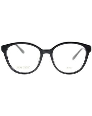 Jimmy Choo Logo Circular Frame Flat Mirror - White