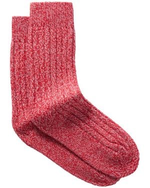 The Elder Statesman Ribbed Cashmere Socks - Red