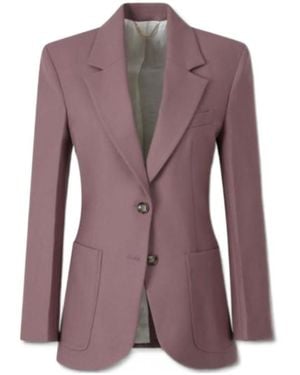 Victoria Beckham Long-Sleeved Blazer - Purple