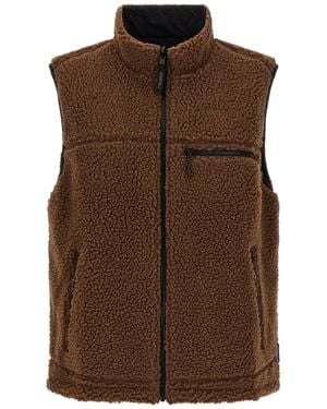 Gramicci Reversible Sherpa Vest Jacket - Brown