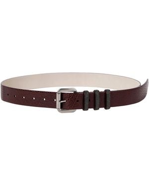 Brunello Cucinelli Leather Belt - White