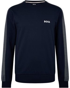 BOSS Casual Crew Neck Sweatshirt - Blue