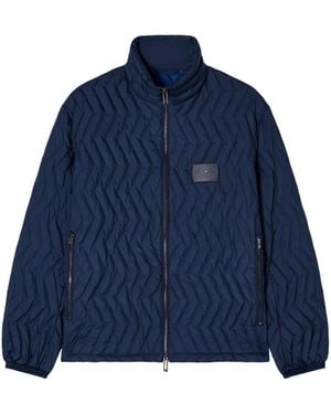 Emporio Armani Long-Sleeved Cotton Jacket - Blue
