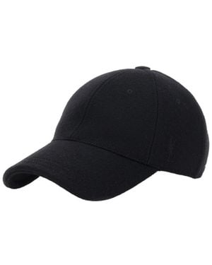 Saint Laurent Felt Baseball Cap - Black