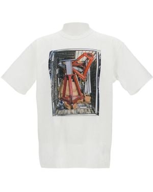 Junya Watanabe Photographic-Printed Crewneck T-Shirt - White