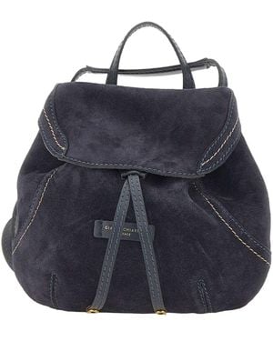 Gianni Chiarini Small Violette Suede Backpack - Blue