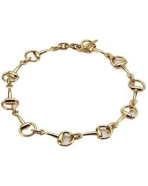 Gucci Horsebit Motif Necklace - Metallic