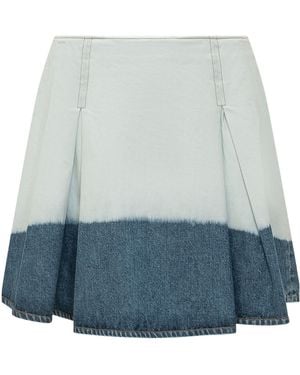 Marni Dip-Dye Pleated Skirt - Blue
