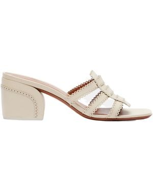 Zimmermann Goldie 65 Leather Mules - Natural