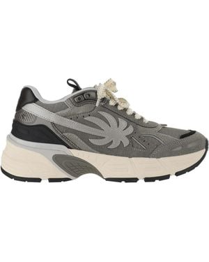Palm Angels Palm Tree Patch Chunky Sole Trainers - Grey