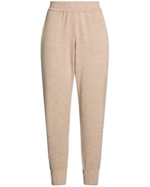 Brunello Cucinelli Cashmere Tapered Pants - Natural