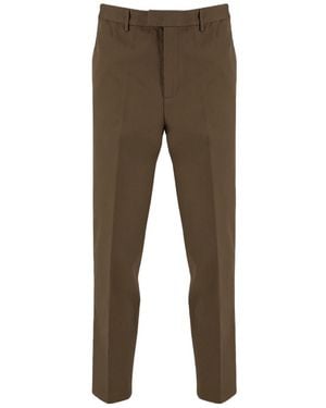 Emporio Armani Pressed-Crease Slim-Fit Trousers - Multicolour