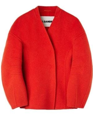 Jil Sander Wool-Blend Jacket - Red