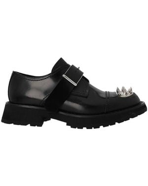McQueen Punk Studded Derby Shoes - Black