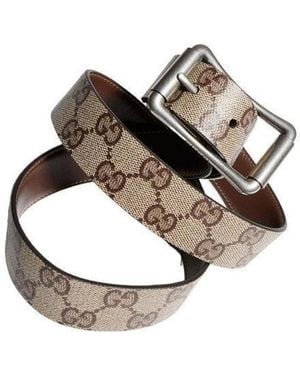 Gucci Reversible Belt With Roller Buckle - Multicolor
