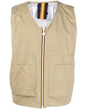 K-Way Rd V-Neck Sleeveless Gilet - Natural