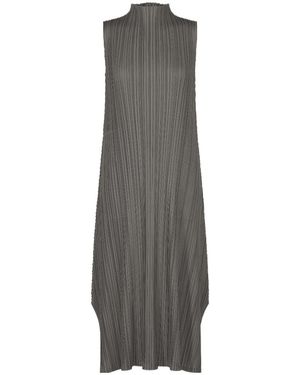 Pleats Please Issey Miyake Mellow Pleats Dress - Grey