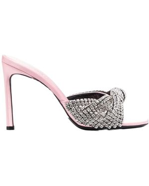 Sergio Rossi High-Heeled Muller Shoes - White