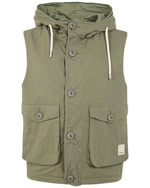 Emporio Armani Drawstring Ripstop Hooded Jacket - Green