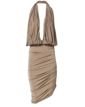 Magda Butrym Open-Back Jersey Midi Dress - Natural