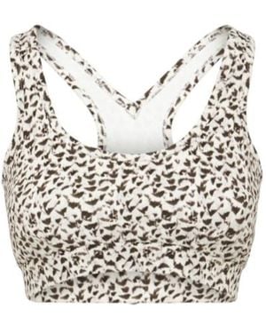 Varley Printed Sports Bra - White