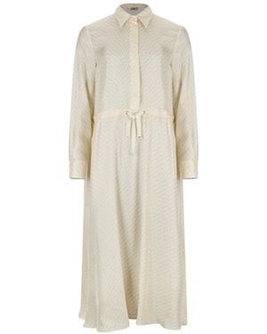 Herno Long-Sleeved Dress - Natural