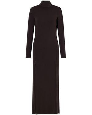 Courreges Long-Sleeve High-Neck Dress - Black