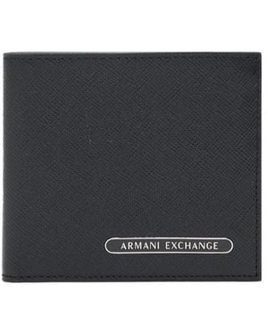 ARMANI EXCHANGE Logo-Plaque Wallet - Black