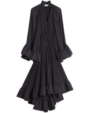 Lanvin Ruffled Midi Dress - Blue