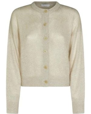 Brunello Cucinelli Long Sleeved Cardigan - Natural
