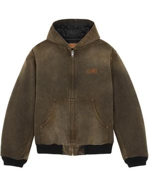 MM6 by Maison Margiela Zip-Up Hooded Jacket - Green